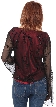 Loose Fitting Formal Beaded Blouse — back in Black/Red