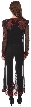 V-Neck Full Sleeves Beaded Long Sheer Jacket  — back