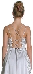 A-line Formal Prom Dress with Shimmer Paisley Material — back
