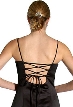 Black & White Formal Prom Dress with Glitter Work — back