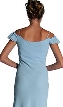 Ruffled Sabrina Cut Long Formal Dress — back