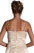 Floral Beaded and Buttoned Formal Dress — back
