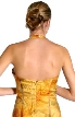 Double-Layered Halter Neck Printed Formal Dress — back