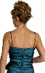 Shirred Bodice Tea Length Cocktail Prom Dress — back