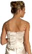 Full Length Satin Brooch Formal Dress — back