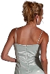 Satin and Lace Empire Cut  Long Formal Prom Dress — back