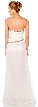 Strapless Sweetheart Neck Long Formal Prom Dress — back in White