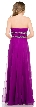 Strapless Long Formal Prom Dress with Beaded Waist — back