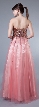 Strapless Sequin Bust Long Mesh Prom Dress  — back