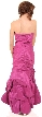 Strapless Shirred Formal Gown with Bottom Applique — back