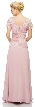 V-Neck Short Sleeves Long Formal Mother of the Bride Dress — back