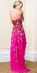 Strapless Sequined High-Low Prom Dress with Train — back