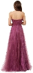 Strapless Sweetheart Neck Mesh Long Formal Prom Dress — back in Plum