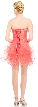 Strapless Mesh Short Prom Party Dress with Ruffled Skirt — back