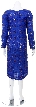 Tea Length Full Sleeves Pull Over Dress with Front Slit — back