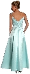 Boat Neck A-Line Beaded Classic Formal Prom Dress — back in Aqua