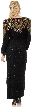 Paisley & Floral Bodice Full Sleeves Long Beaded Gown — back