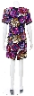Short Dress with Rich Elaborated Floral Design — back