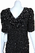 V-neck Vintage Style Mini Cocktail Dress With Pearls — back