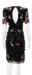 Colorful Drops Hand Beaded Short Dress — back