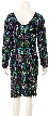 Long Sleeve Multi Colored Cocktail Dress — back