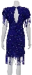 Deep Rain Hand Beaded Short Dress — back