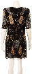 Multi-Colored Pattern Cocktail Dress — back