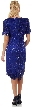 Exquisite Stems & Leaves Pattern Beaded Cocktail Dress — back
