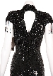 Short Fully Beaded Cocktail Dress — back