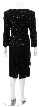 Tea Length Full Sleeves Formal Hand Beaded Dress — back