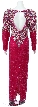 Full Length Sequined Formal Gown  — back