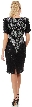 Artistic Beaded Bodice Short Formal Sequined Dress — back