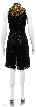 Turtleneck Sleeveless Short Dress with Sequined Bodice — back