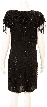 Knee Length Formal Cocktail Dress with Hanging Beads — back