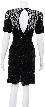 Hooks and Wings Hand Beaded Short Dress — back