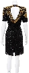 Falling Flowers Hand Beaded and Sequined Dress — back