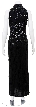 Swan Romance Turtle Neck Sequined Formal Dress — back