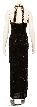 Elegant Double Strapped Hand Beaded Formal Dress — back