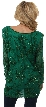Round Neck Floral Sequined Pattern Blouse — back