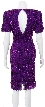 Bursting Flowers Hand Beaded and Sequined Dress — back