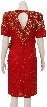 Tea Length Sequin Formal Dress — back