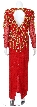 Leaf Design Sequin Beaded Formal Gown — back