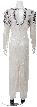 Round neck Full length Sequined Formal Gown  — back