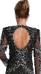 Keyhole and Flowers Beaded Gown — back