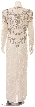 V-Neck Long Sleeves Long Formal Beaded Gown — back