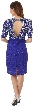 Knee Length V-Neck Formal Cocktail Beaded Dress — back