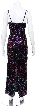 Spaghetti Straps Sequined Long Cocktail Dress  — back