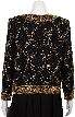 Leaf Print Hand Beaded Jacket — back