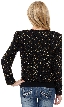 Sequin Beaded Checkered Print Jacket — back