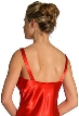 Floral Strapped Full Length Satin Formal Dress — back